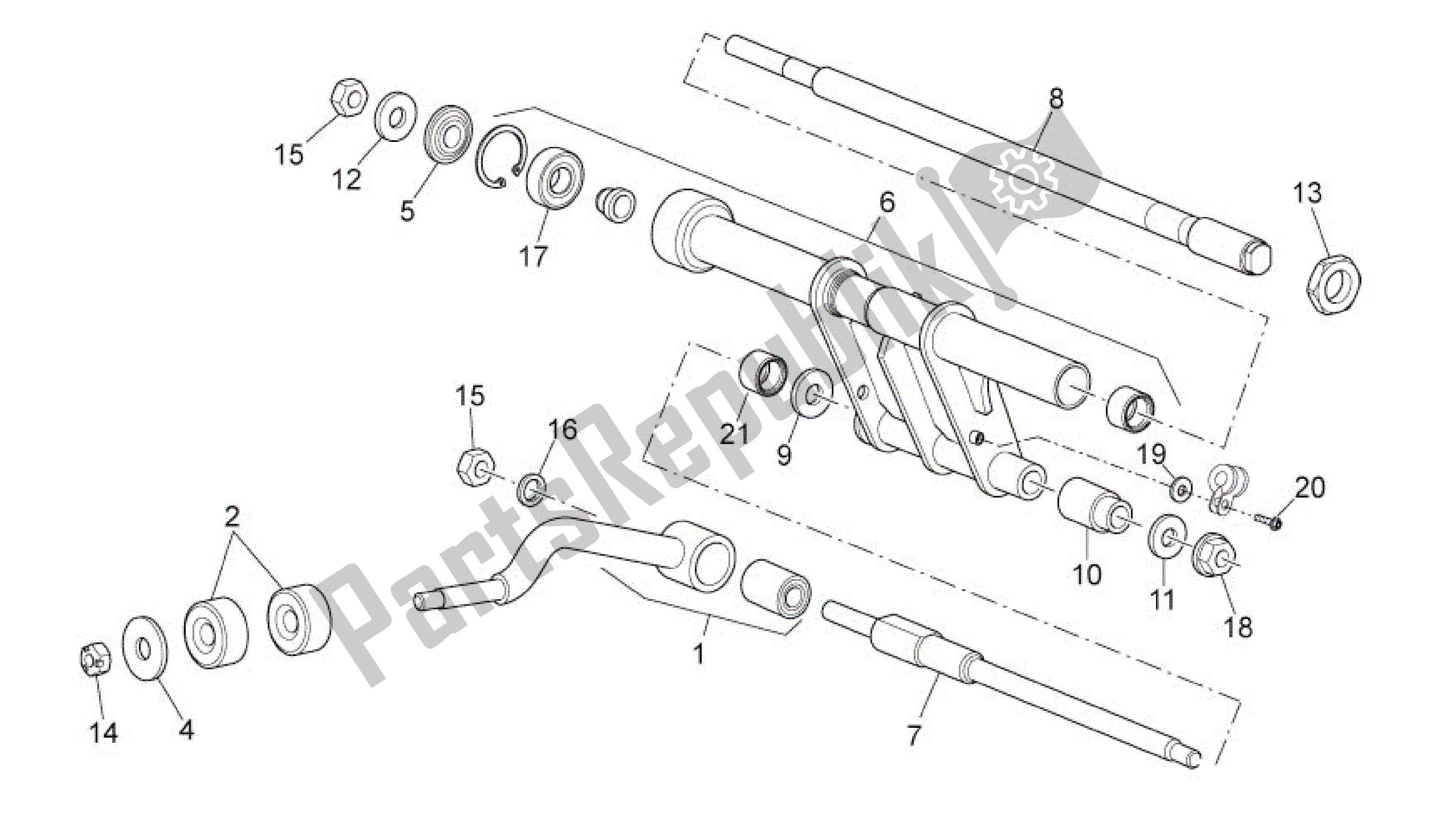 All parts for the Connecting Rod of the Aprilia Scarabeo 492 2006 - 2008