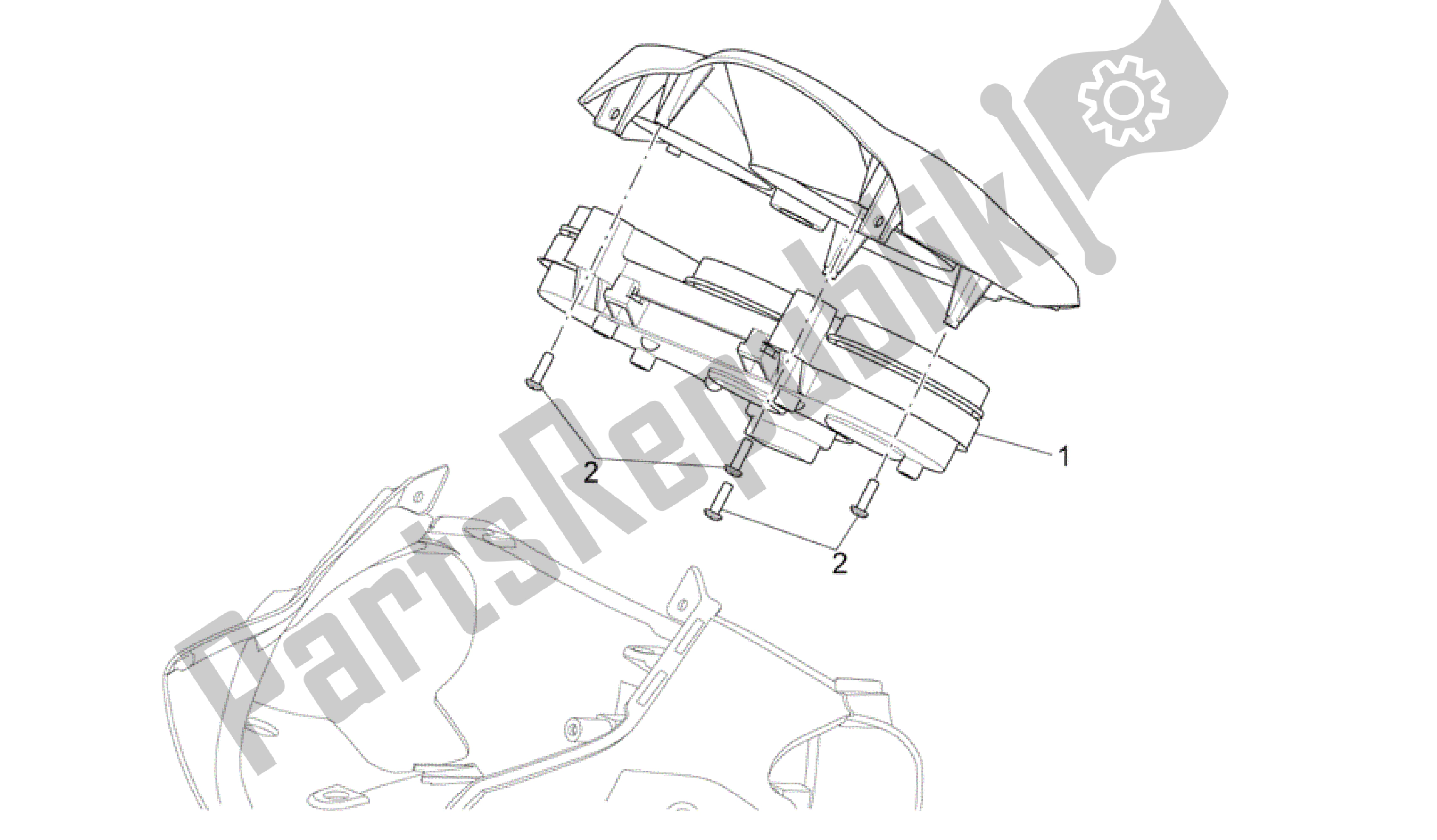 All parts for the Dashboard of the Aprilia Scarabeo 492 2006 - 2008