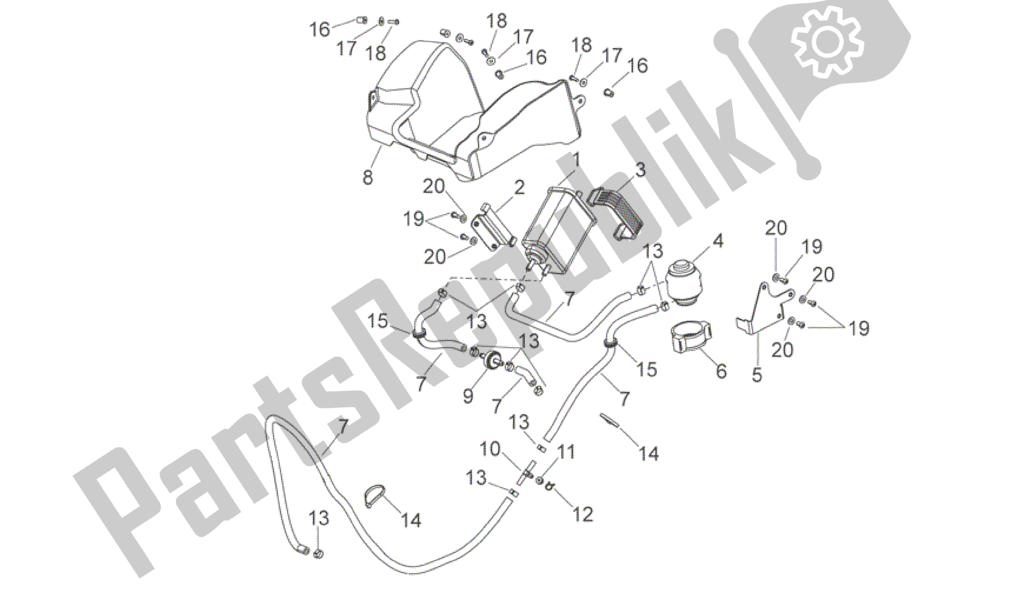 Todas las partes para Sistema De Recuperación De Vapor De Combustible de Aprilia Scarabeo 492 2006 - 2008