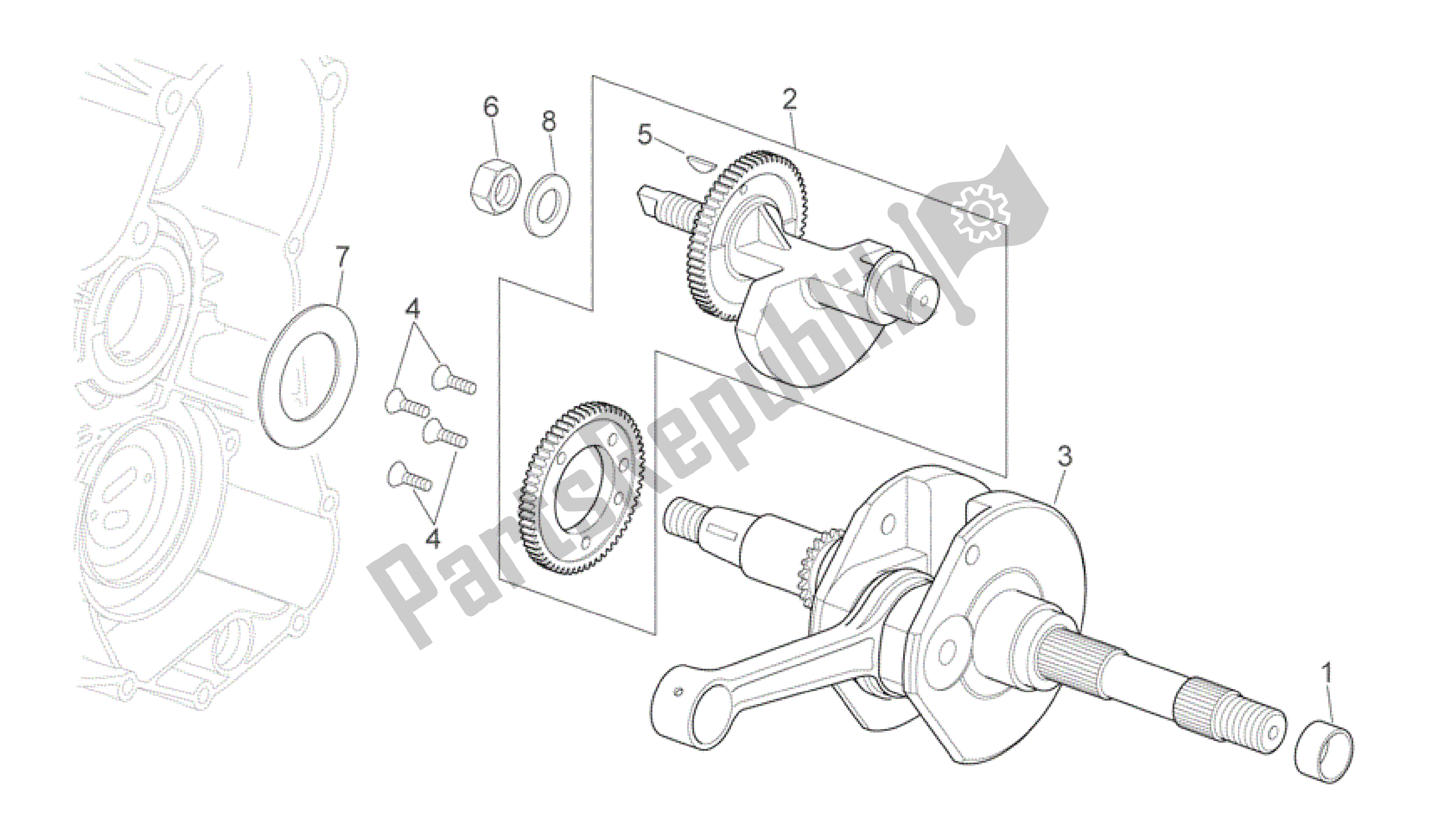 Toutes les pièces pour le Arbre De Transmission du Aprilia Scarabeo 492 2006 - 2008