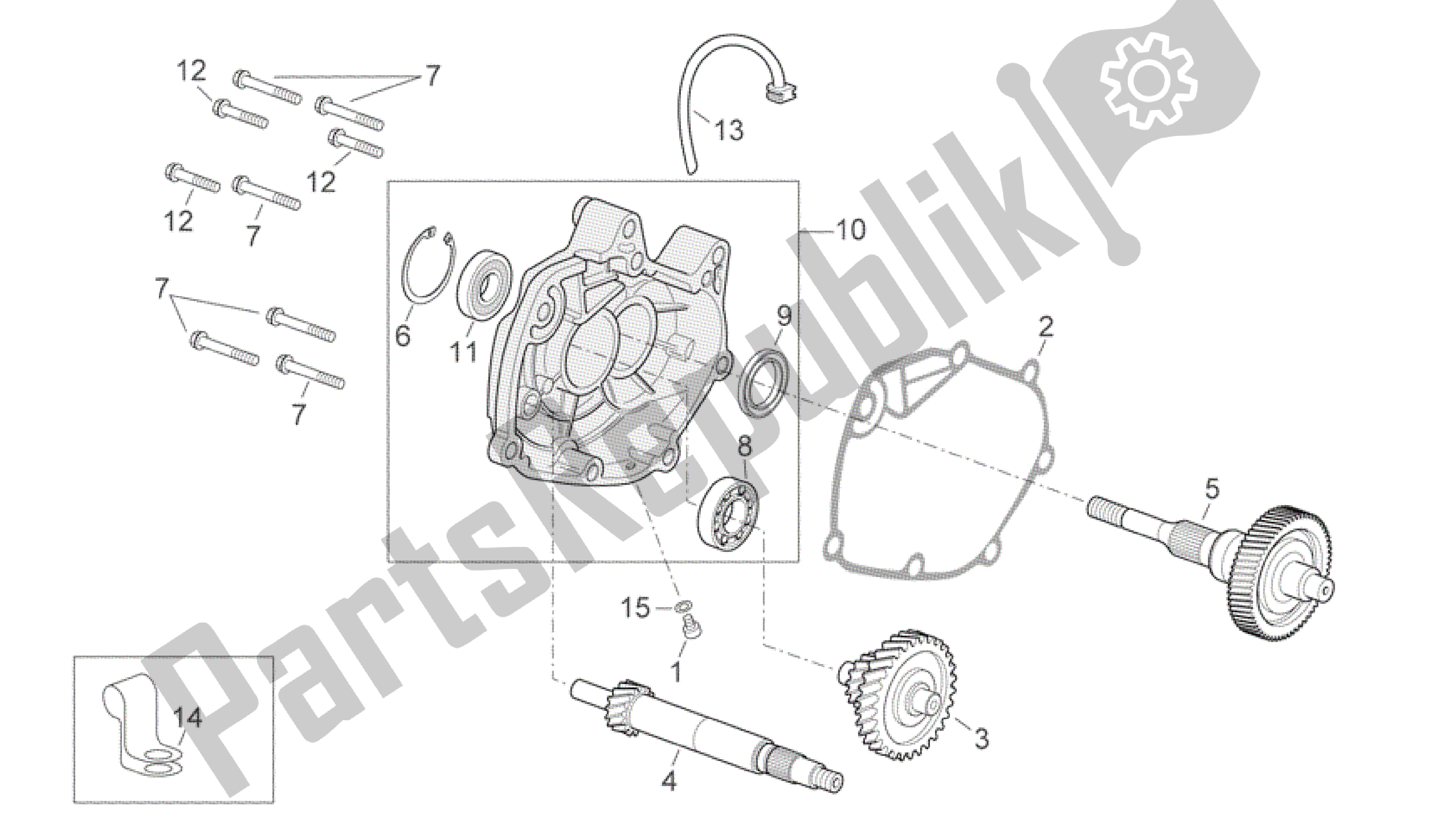 Toutes les pièces pour le Transmission du Aprilia Scarabeo 492 2006 - 2008