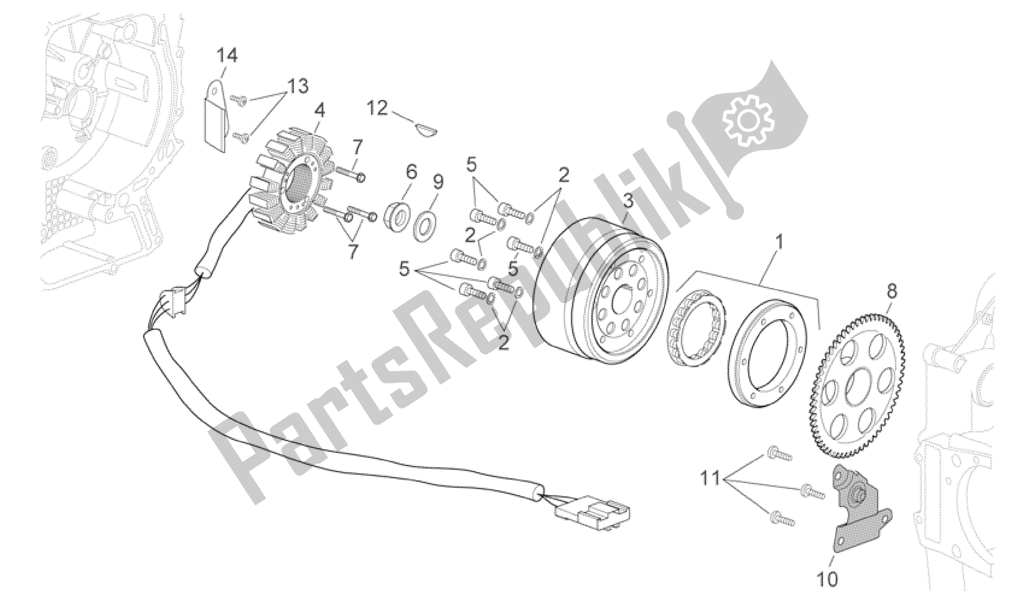 All parts for the Ignition Unit of the Aprilia Scarabeo 492 2006 - 2008