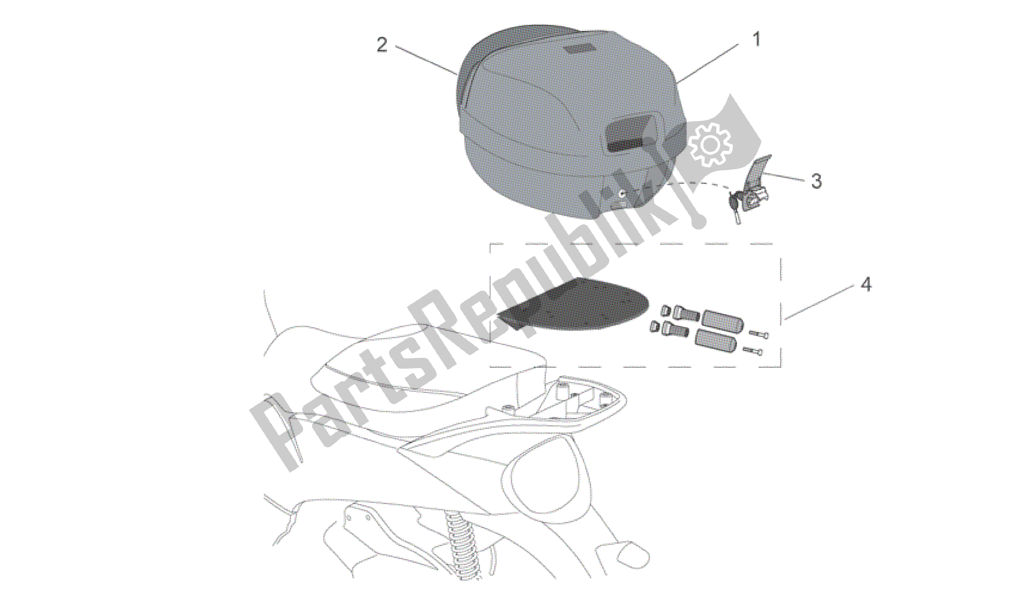 Toutes les pièces pour le Acc. - Top / Cases Ii du Aprilia Scarabeo 492 2006 - 2008