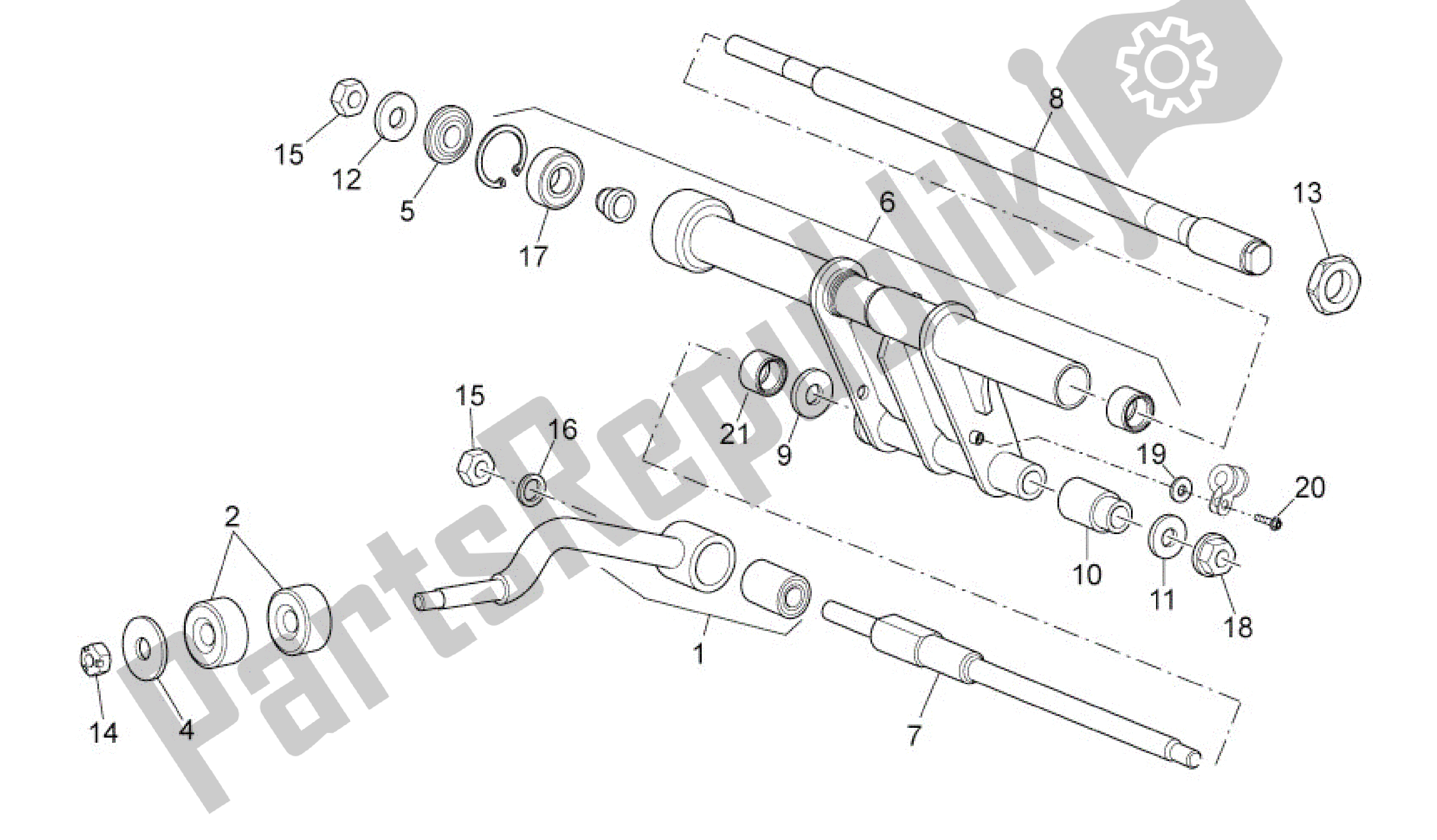 All parts for the Connecting Rod of the Aprilia Scarabeo 500 2006 - 2008