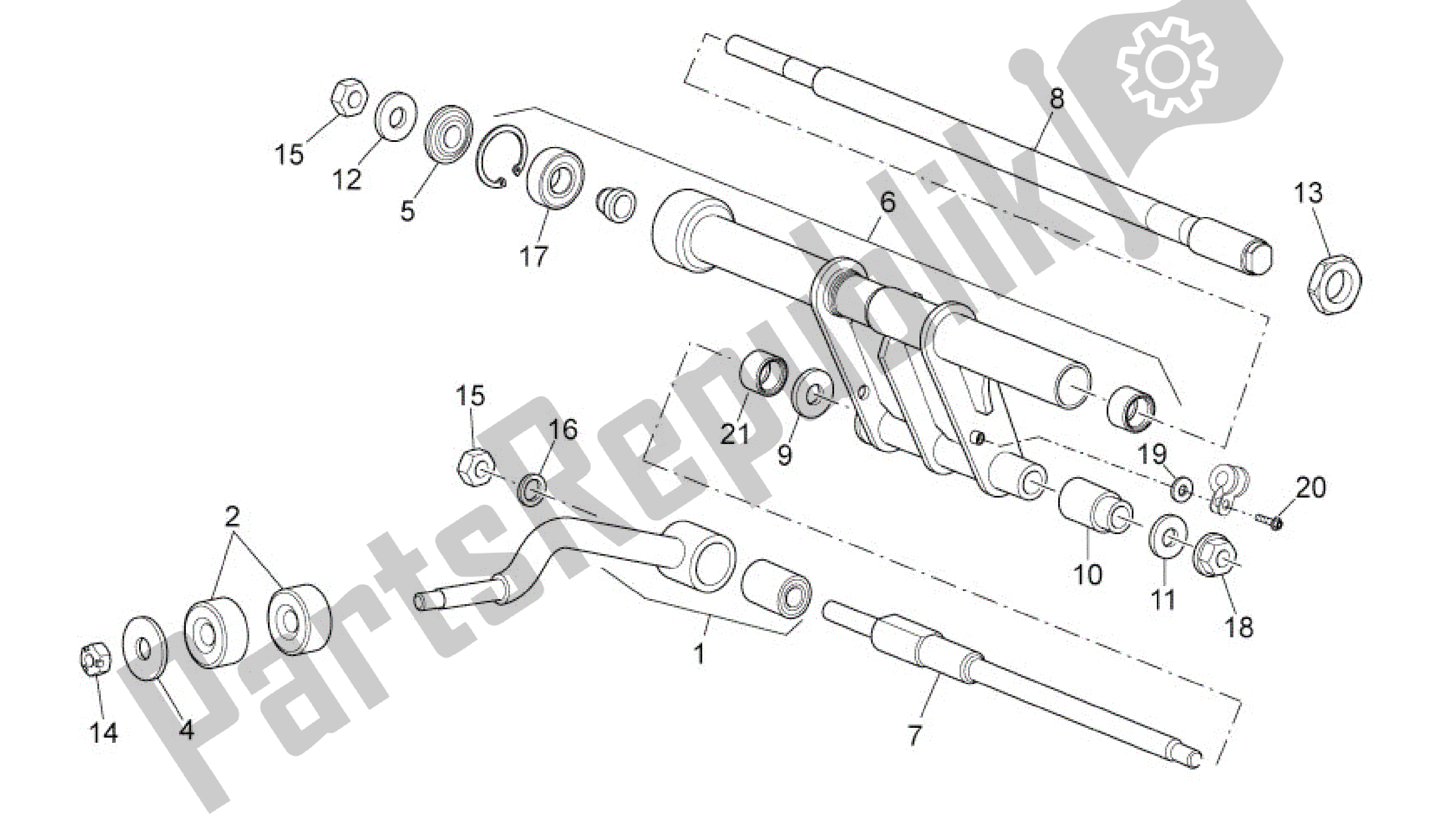 Wszystkie części do Korbowód Aprilia Scarabeo 500 2006 - 2008