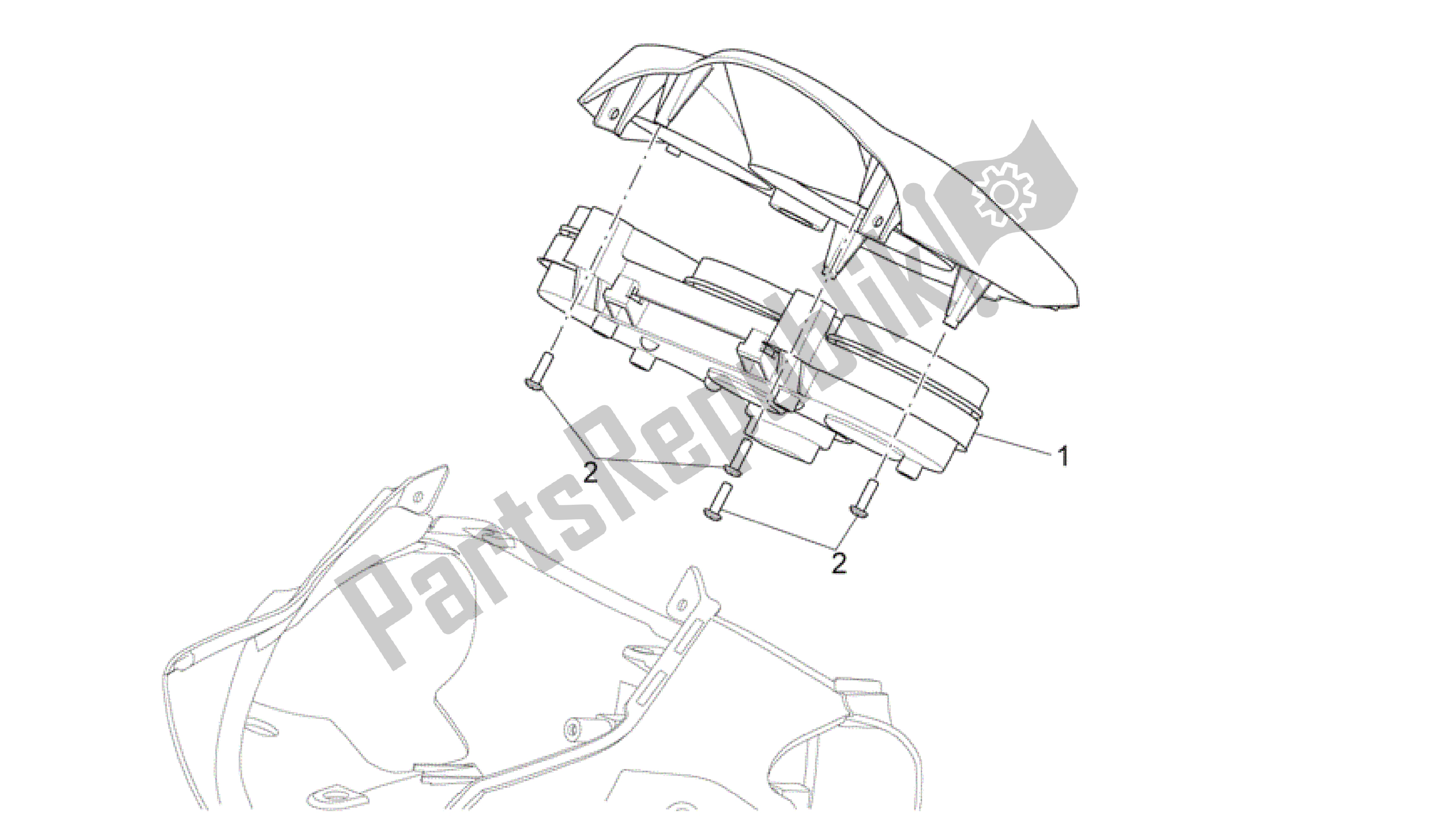 All parts for the Dashboard of the Aprilia Scarabeo 500 2006 - 2008
