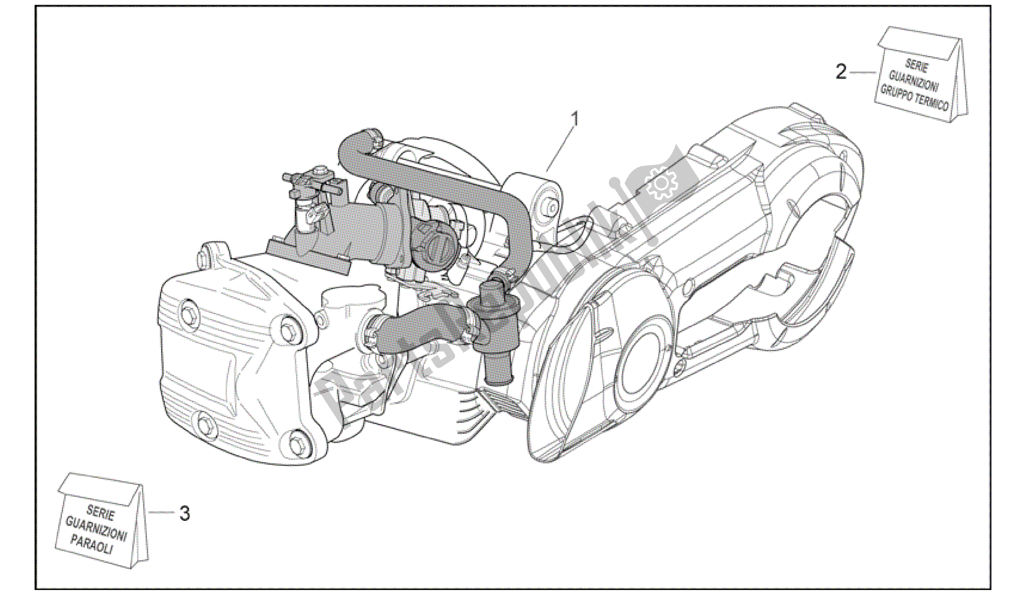 Todas las partes para Ensamblaje Del Motor de Aprilia Scarabeo 500 2006 - 2008