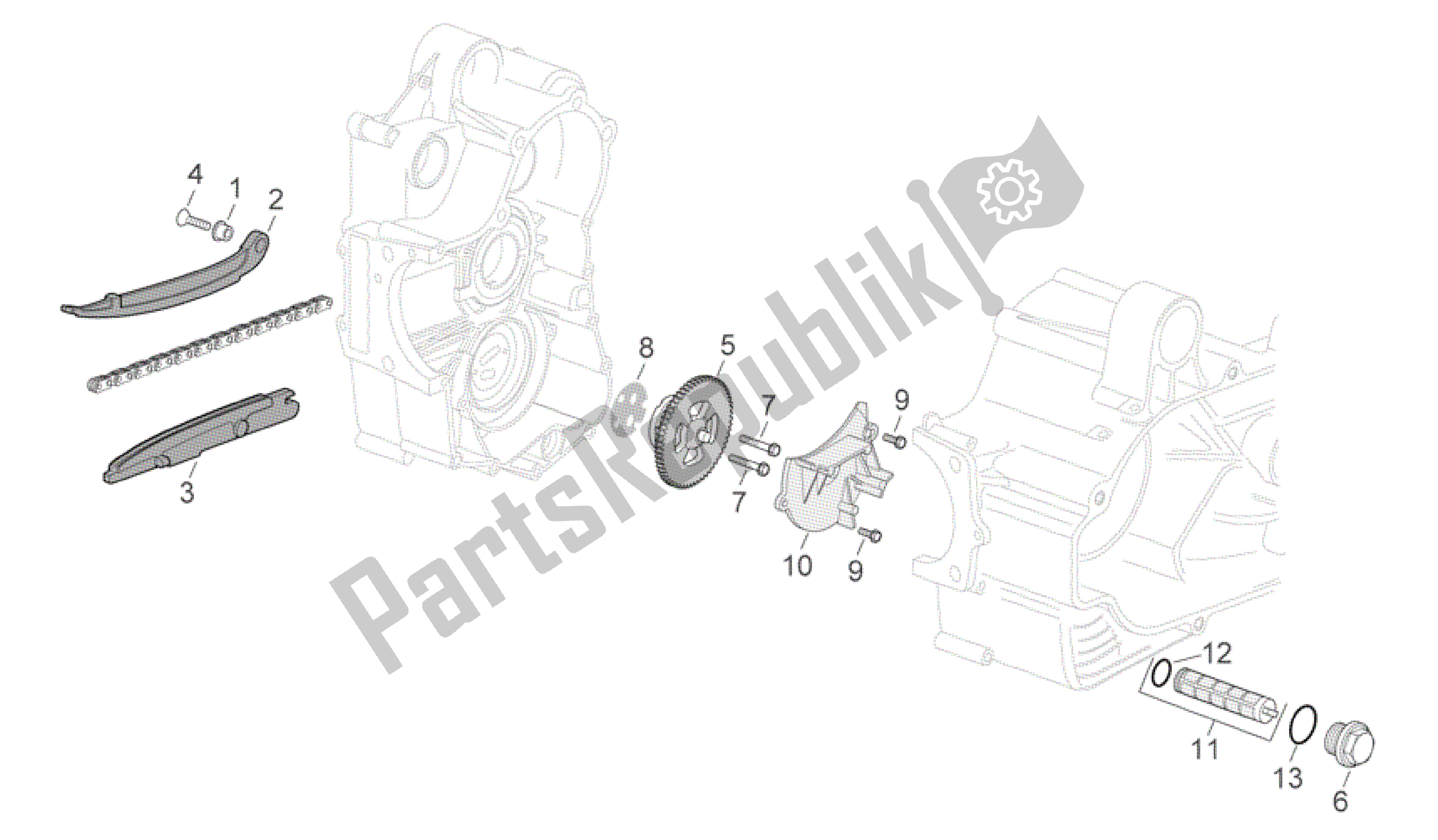 Todas las partes para Bomba De Aceite de Aprilia Scarabeo 500 2006 - 2008