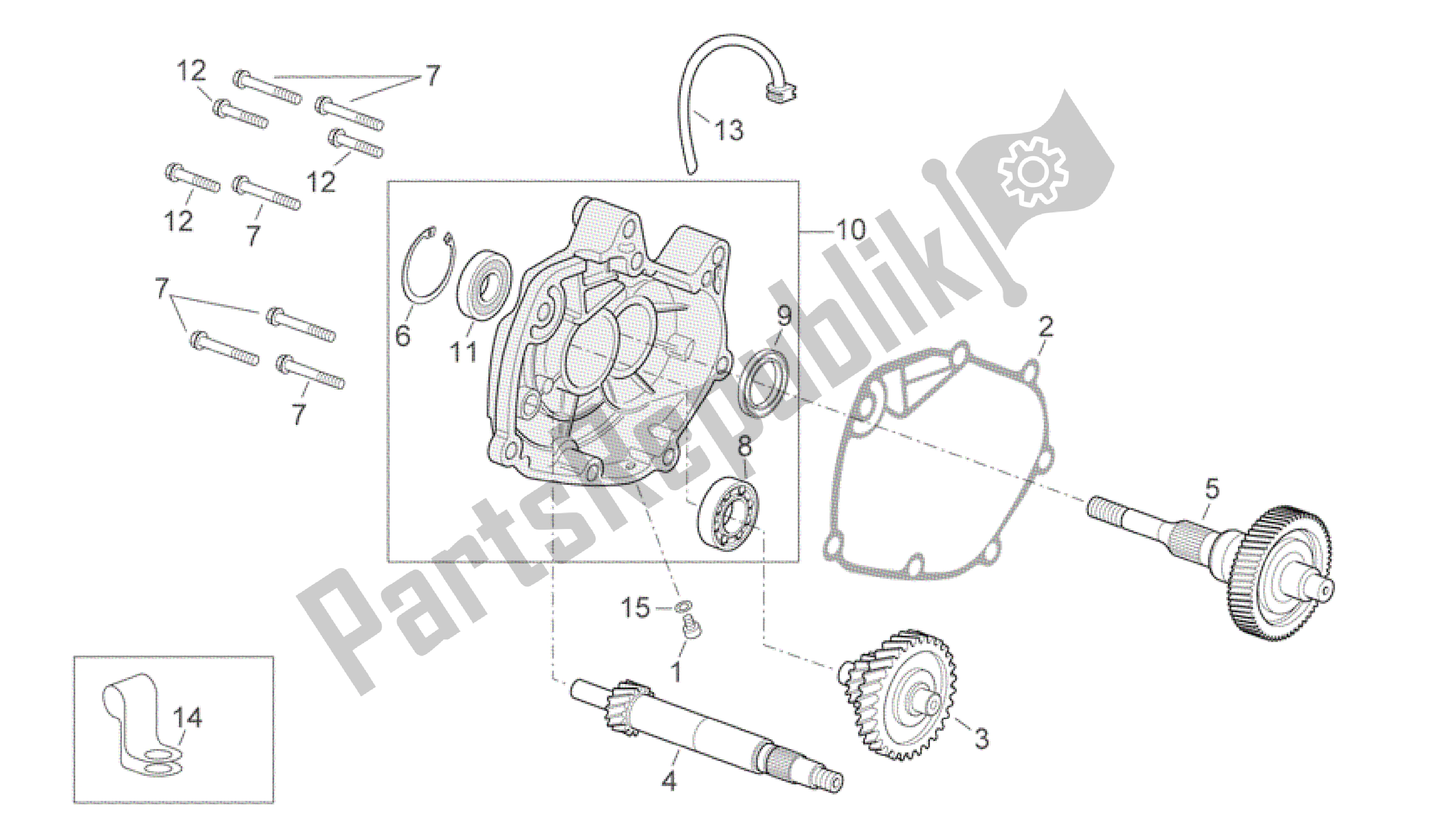 Todas las partes para Transmisión de Aprilia Scarabeo 500 2006 - 2008