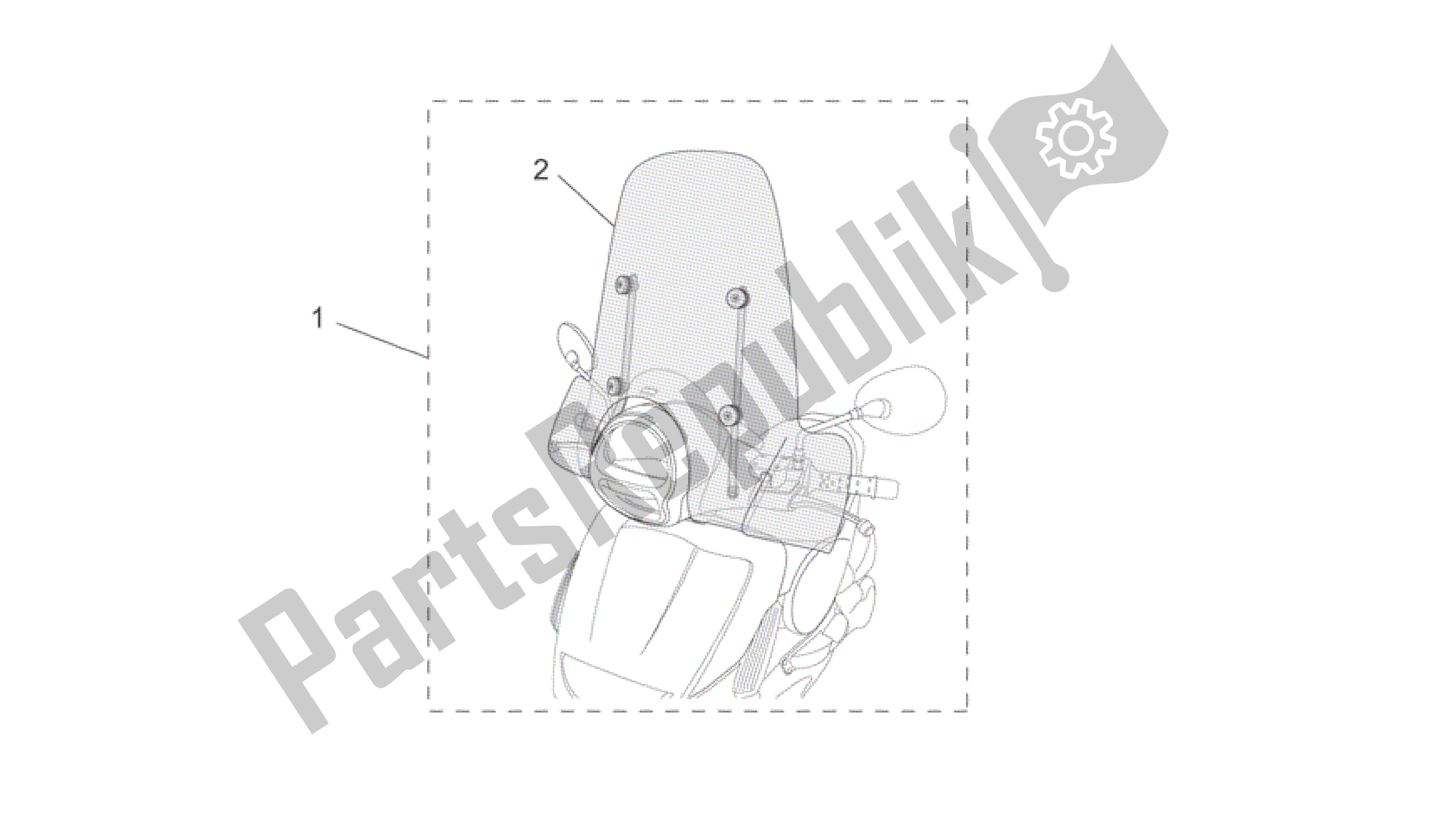 All parts for the Acc. - Windshields of the Aprilia Scarabeo 500 2006 - 2008