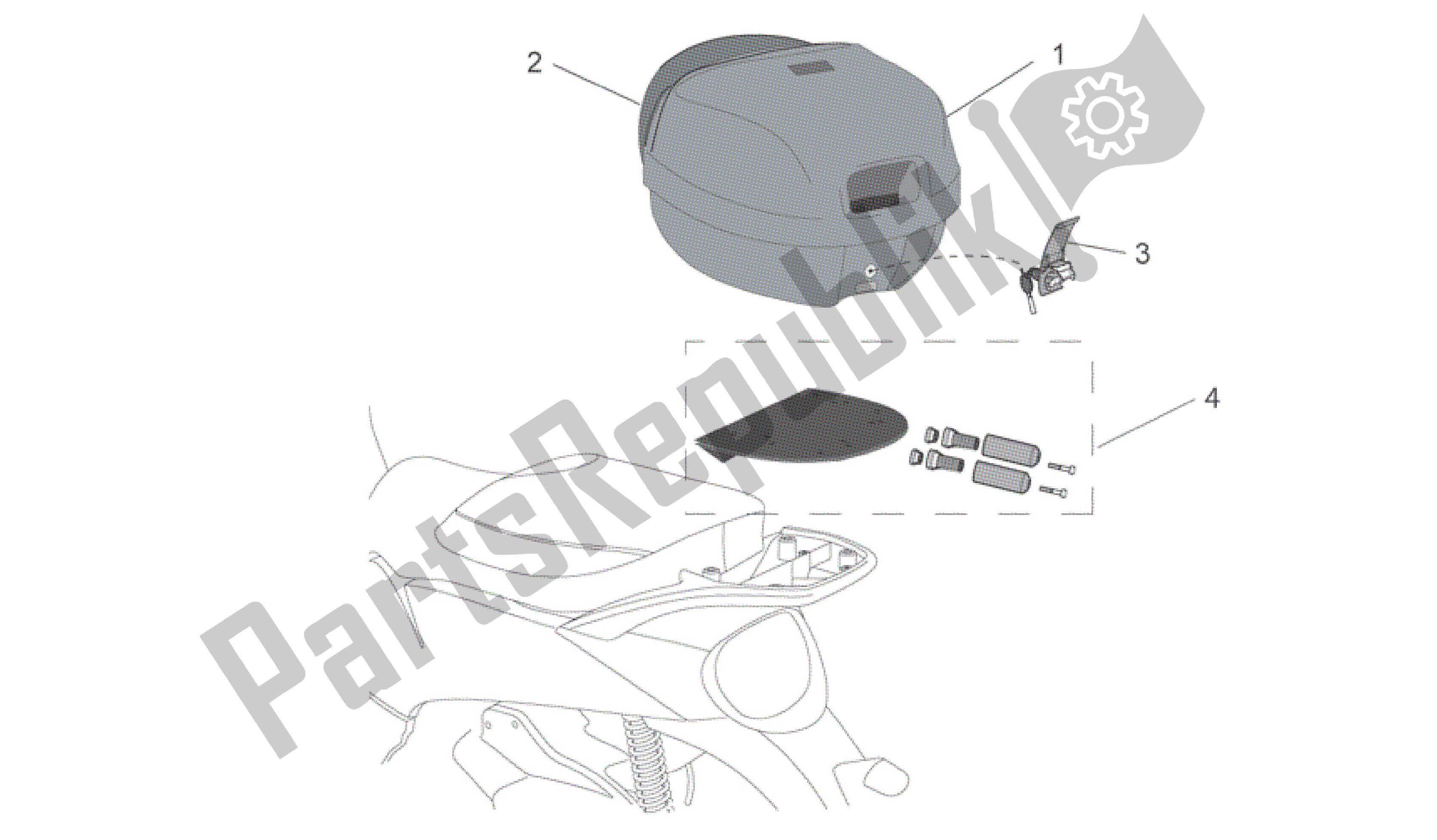 Toutes les pièces pour le Acc. - Top / Cases Ii du Aprilia Scarabeo 500 2006 - 2008