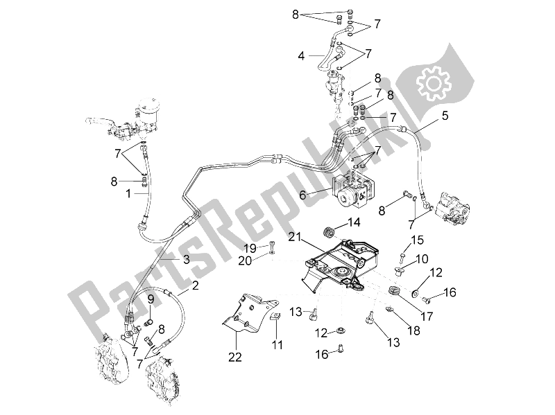 All parts for the Abs Brake System of the Aprilia RSV4 Aprc R ABS 1000 2013