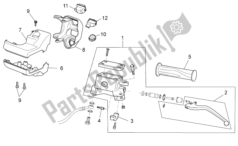 All parts for the Lh Controls of the Aprilia Scarabeo 125 200 I E Light 2011