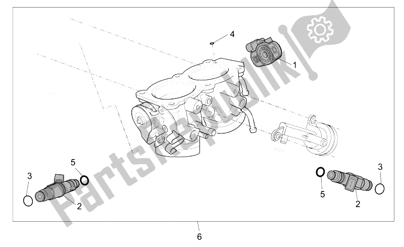 All parts for the Throttle Body of the Aprilia ETV 1000 Capo Nord 2004