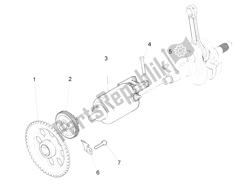 Alle onderdelen voor de Starter / Elektrische Starter van de Aprilia RS4 125 4T 2011