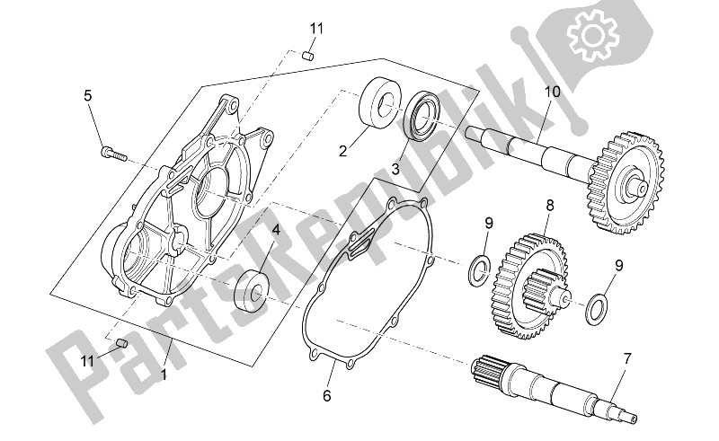 All parts for the Transmission of the Aprilia Scarabeo 125 200 I E Light 2011