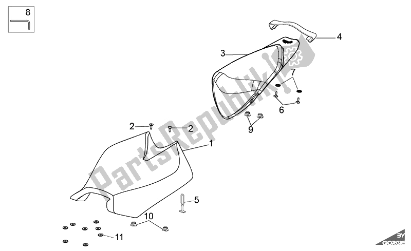 Toutes les pièces pour le Selle du Aprilia RSV4 Aprc Factory STD SE 1000 2011