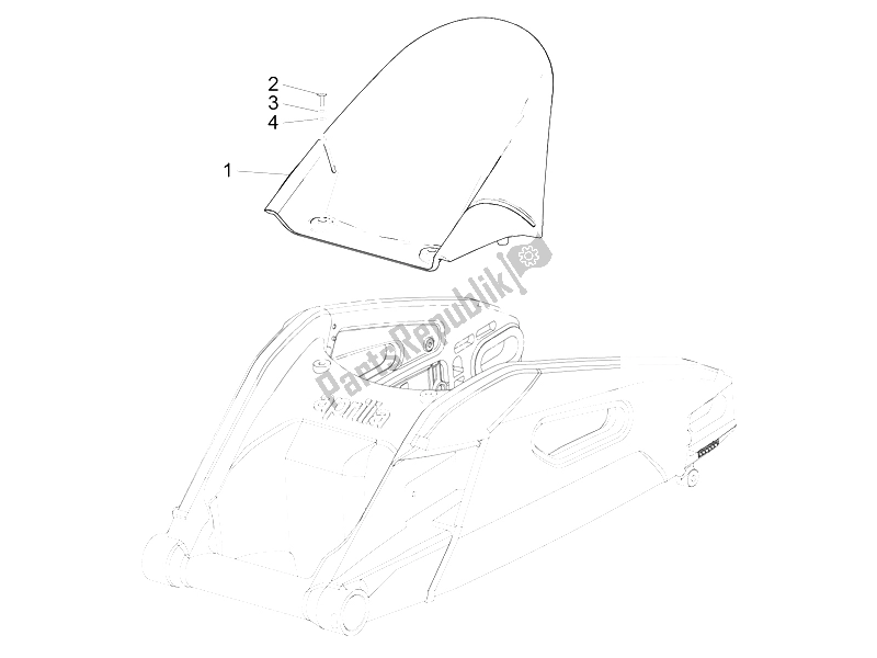 Alle Teile für das Hinterer Kotflügel des Aprilia RSV4 RR USA 1000 2016