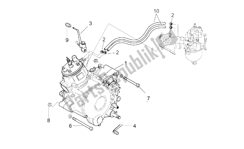 Toutes les pièces pour le Moteur du Aprilia MX 50 2004