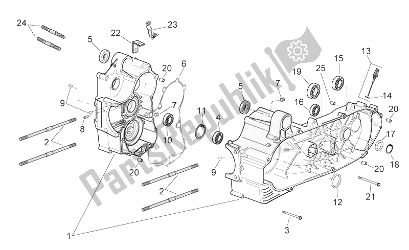 Tutte le parti per il Carter del Aprilia Scarabeo 400 492 500 Light 2006