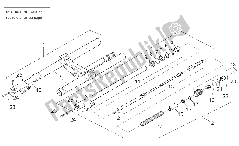 Toutes les pièces pour le Fourche Avant Ii du Aprilia RS 250 1998