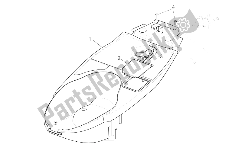 All parts for the Undersaddle of the Aprilia Sport City 125 200 E2 2004