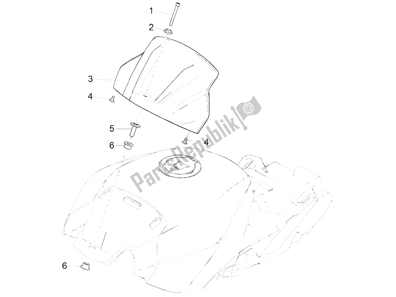 Todas as partes de Tankabdeckung do Aprilia RSV4 RR 1000 2015