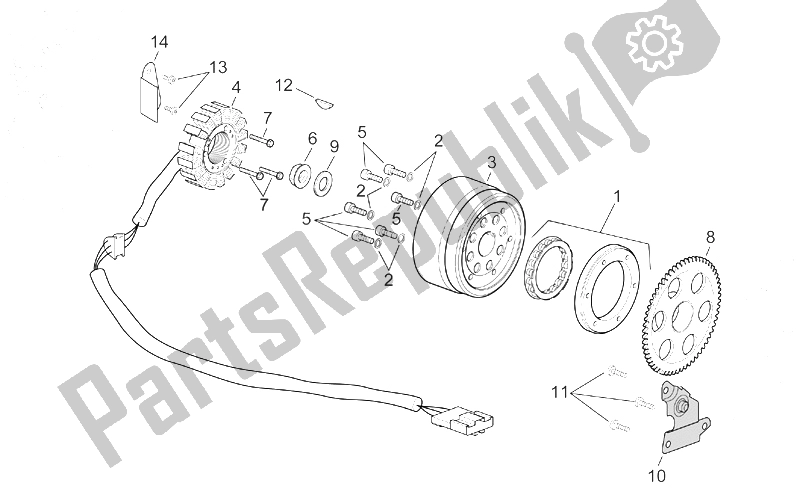 All parts for the Ignition Unit of the Aprilia Scarabeo 500 2003