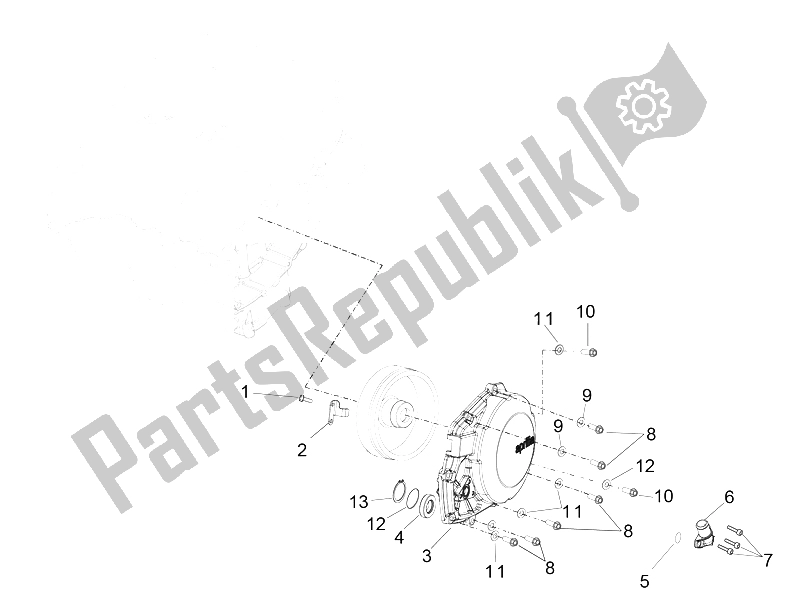 Toutes les pièces pour le Couvercle De Volant du Aprilia RSV4 RR Racer Pack 1000 2015
