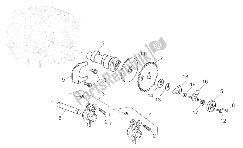 Todas las partes para Sistema De Cronometraje de Aprilia Scarabeo 250 Light E3 2006