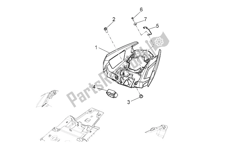 Todas las partes para Cuerpo Trasero Ii de Aprilia Shiver 750 EU 2010
