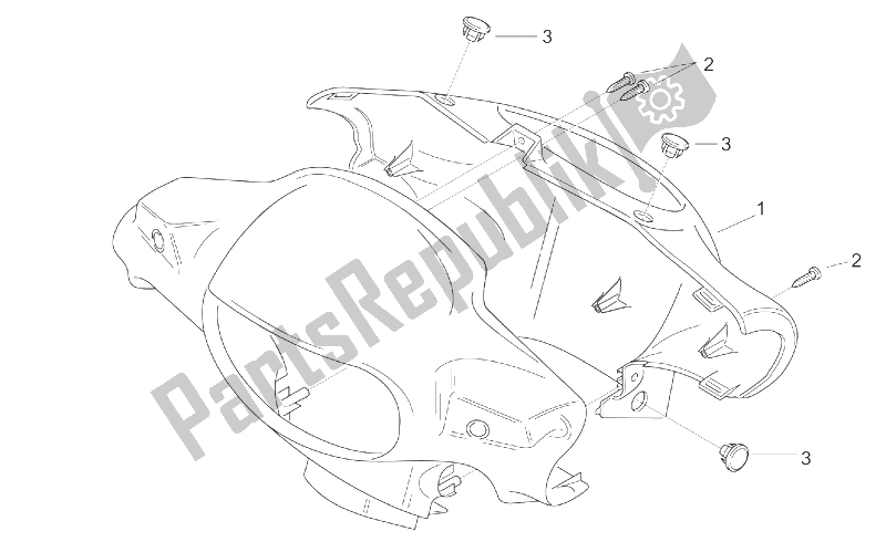 All parts for the Front Body Ii - Dashboard of the Aprilia Scarabeo 100 2T ENG Minarelli 2000