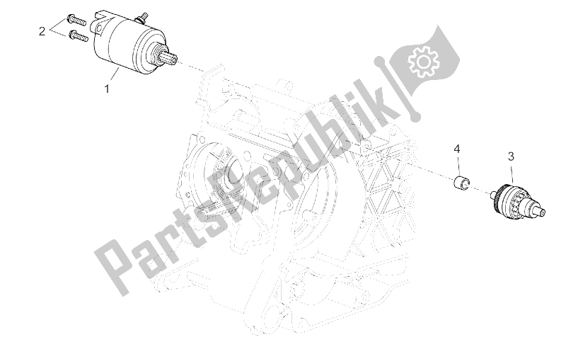 Todas las partes para Motor De Arranque de Aprilia Sport City 125 200 E2 2004