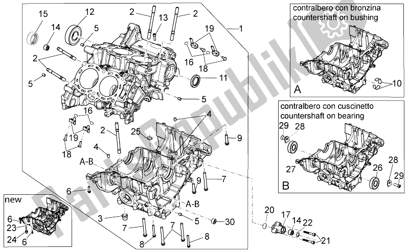 Alle onderdelen voor de Carter I van de Aprilia Tuono 1000 V4 R Aprc ABS 2014