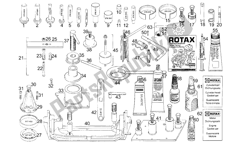 Todas as partes de Ferramentas Especiais do Aprilia Pegaso 600 1990