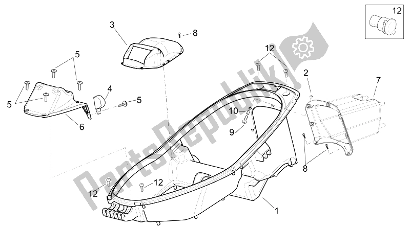 All parts for the Undersaddle of the Aprilia Atlantic 400 500 Sprint 2005