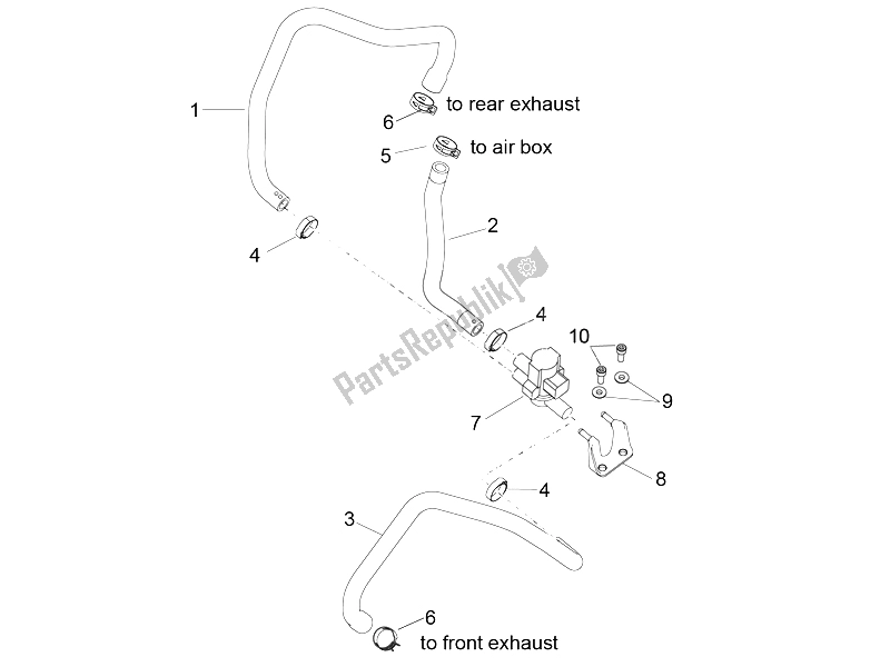 All parts for the Secondary Air of the Aprilia RSV4 Racing Factory L E USA 1000 2016