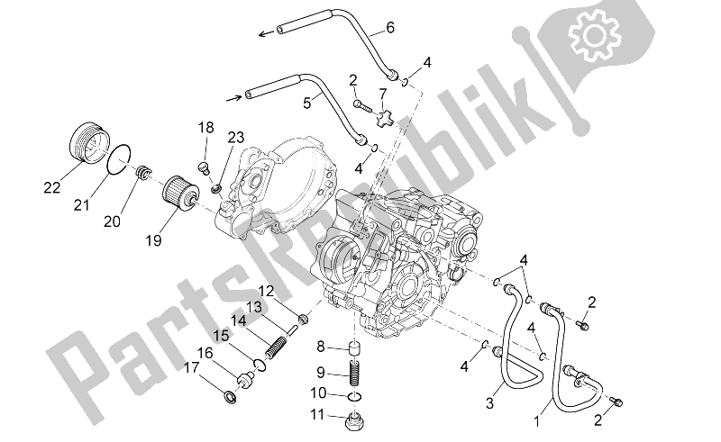 All parts for the Lubrication of the Aprilia SXV 450 550 2009