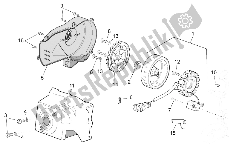 Toutes les pièces pour le Volant du Aprilia Scarabeo 50 2T E2 NET 2010