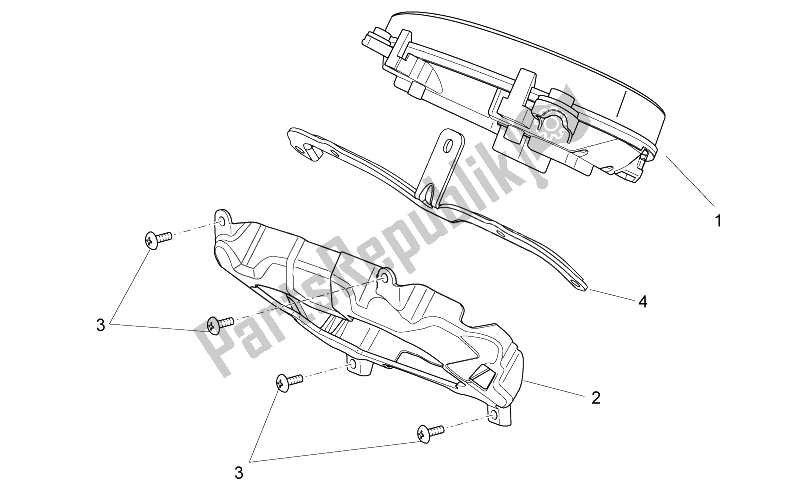 All parts for the Dashboard of the Aprilia Sport City Cube 125 200 Carb E3 2008