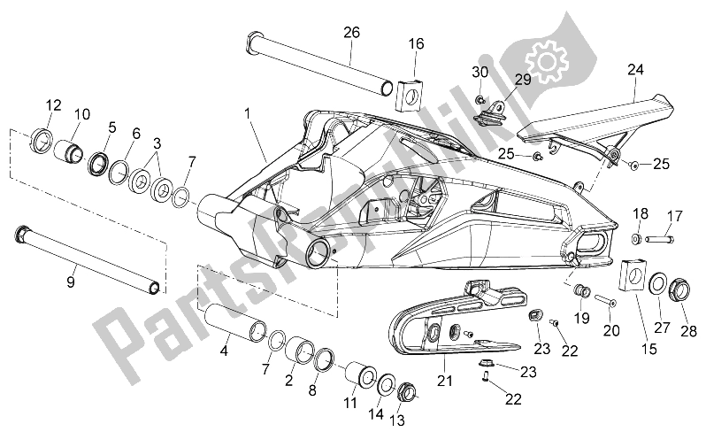 Toutes les pièces pour le Bras Oscillant du Aprilia Shiver 750 GT 2009