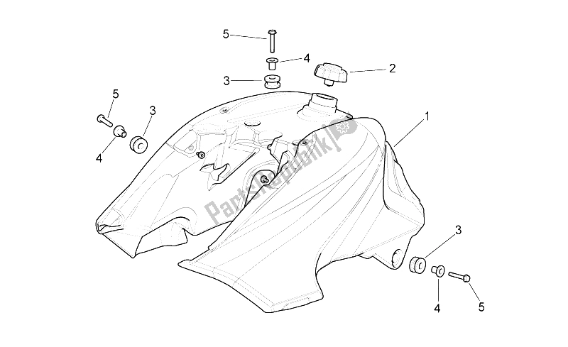 Todas las partes para Depósito De Combustible de Aprilia Pegaso Strada Trail 650 IE 2005
