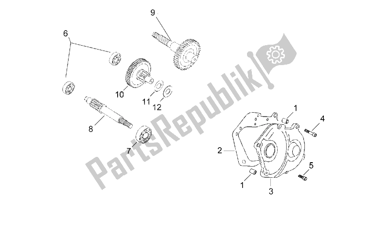 Toutes les pièces pour le Transmission Transmission Finale du Aprilia SR 50 AIR WWW 1997