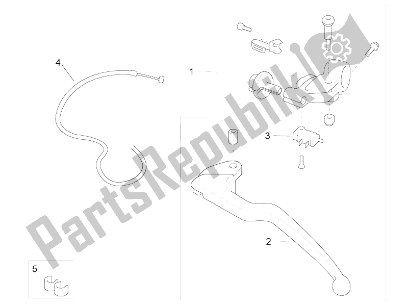 All parts for the Clutch Control of the Aprilia RSV4 Racing Factory L E USA 1000 2016