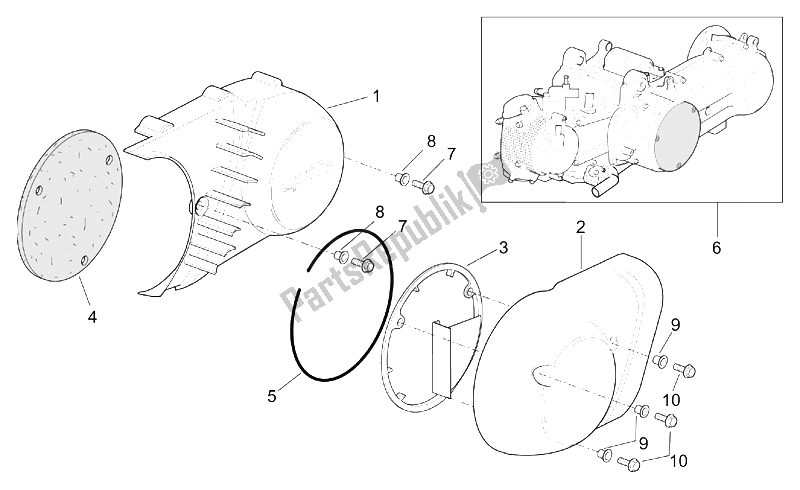 Tutte le parti per il Motore del Aprilia Leonardo 250 ENG Yamaha 1999