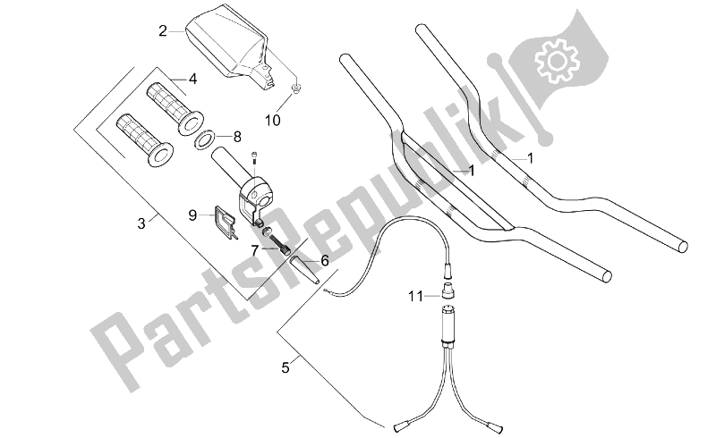 Todas las partes para Controles I de Aprilia RX 50 2003