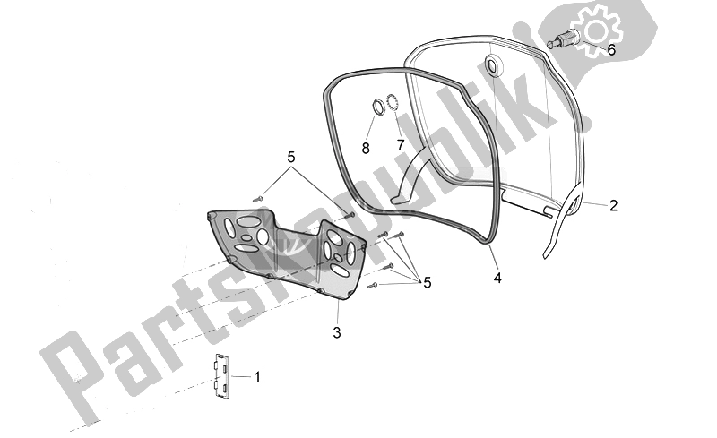 All parts for the Central Body I of the Aprilia Scarabeo 100 4T E3 2006