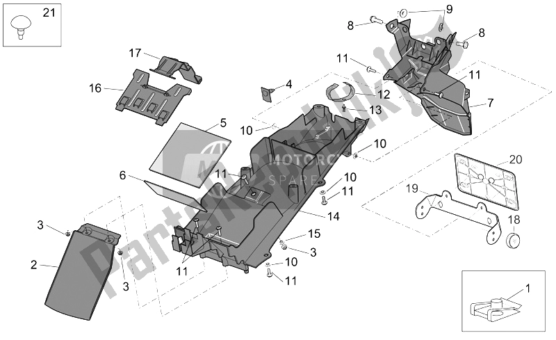 Toutes les pièces pour le Underaddle du Aprilia ETV 1000 Capo Nord 2004