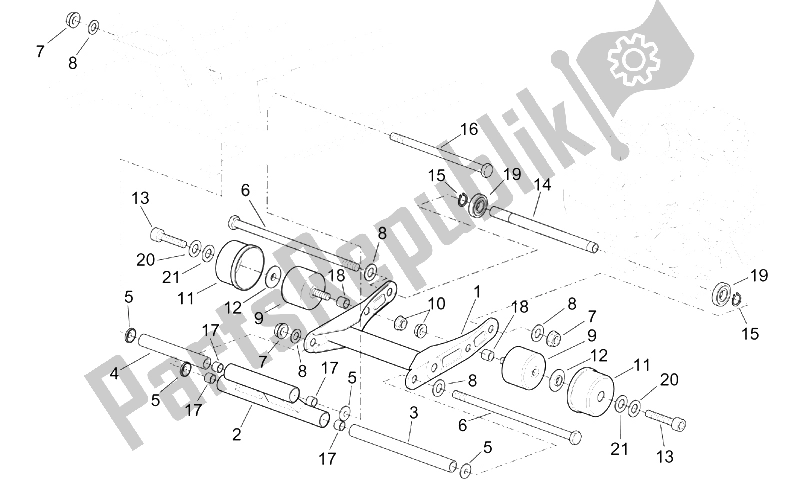 Alle Teile für das Pleuelstange des Aprilia Scarabeo 125 150 200 ENG Rotax 1999