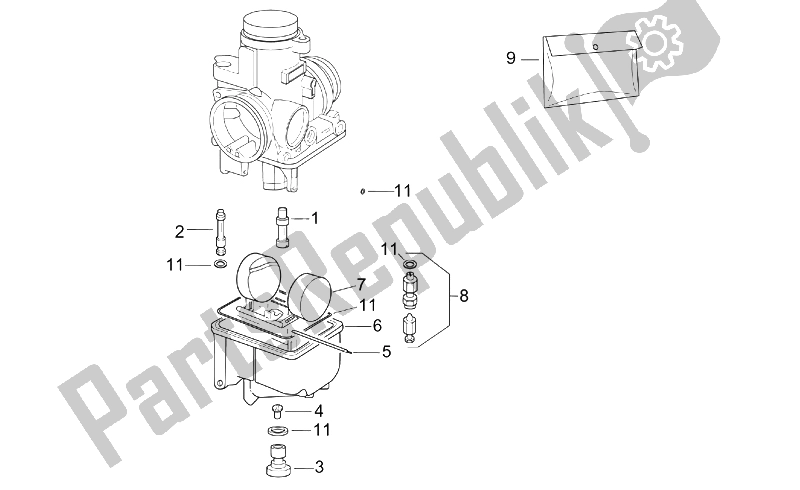 Tutte le parti per il Carburatore Iii del Aprilia RS 125 Tuono 2003